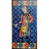 Piastrelle, ceramica arco vihuela. Musicista di Cantigas de Santa Maria. 