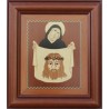 Quadri arte intarsio legno. Vergine madonna