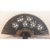 Spanish hand fan. wood. gift . Painted and handmade, in black