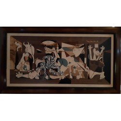 Marquetry painting. Guernica by Picasso