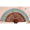 Wooden black hand fan collector certificate. Painted and handmade. buy london york